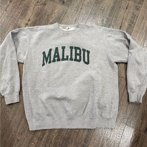 Brandy Melville Women's Grey and Green Sweatshirt